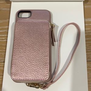 iPhone case wrist strap and zip cash/card holder